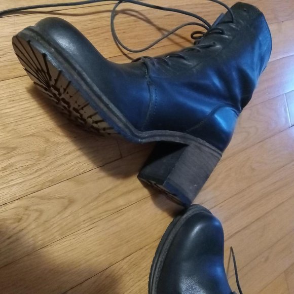 Frye Black Karen Combat Boot Size 8 - Picture 6 of 7